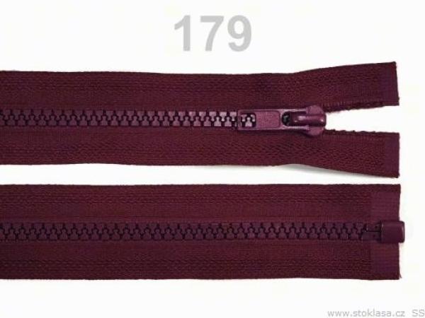 Krampenreißverschluss 75 cm, Bordeaux Dunkel